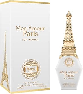 Hybrid & Company Mon Amour Paris Fascinating Fragrance for Women Eau De Parfum Natural Spray Elegant Scent, 3.04 Fl Oz