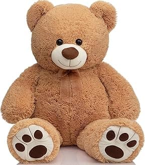 HUG 'n' FEEL SOFT TOYS – 3 Feet Giant Brown Teddy Bear Plush Toy | Big Stuffed Animal | Ultra Soft, Huggable & Cuddly Gift for Kids, Girls, Boys | Perfect for Birthday, Valentine’s Day