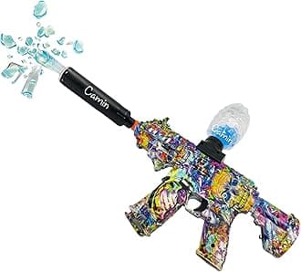 Camin Gel Blaster Gun | Automatic Ball Shooter | Safe & Non-Toxic | Fun Outdoor Toy for Adults | Electric Operated | Ideal Birthday & Return Gift (AKM, 5K Gel Balls)