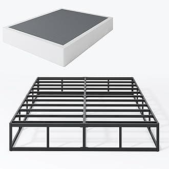 Box Springs Full Size 9 Inch High Profile Box Spring Strong Metal Frame Mattress Foundation with Fabric Cover, Easy Assembly
