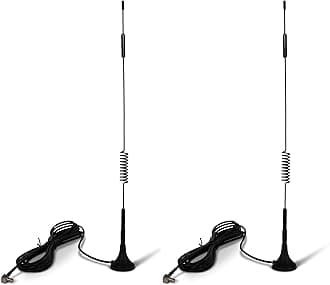 Proxicast 6.5~8 dBi Gain External Magnetic Loaded Coil 4G Antenna AT&T Nighthawk M5 / MR5100, M1 / MR1100, Velocity 2, Verizon Jetpack 8800L & Others MiFi Hotspots w/ TS9 Connectors (ANT-124-TS9-2PK)