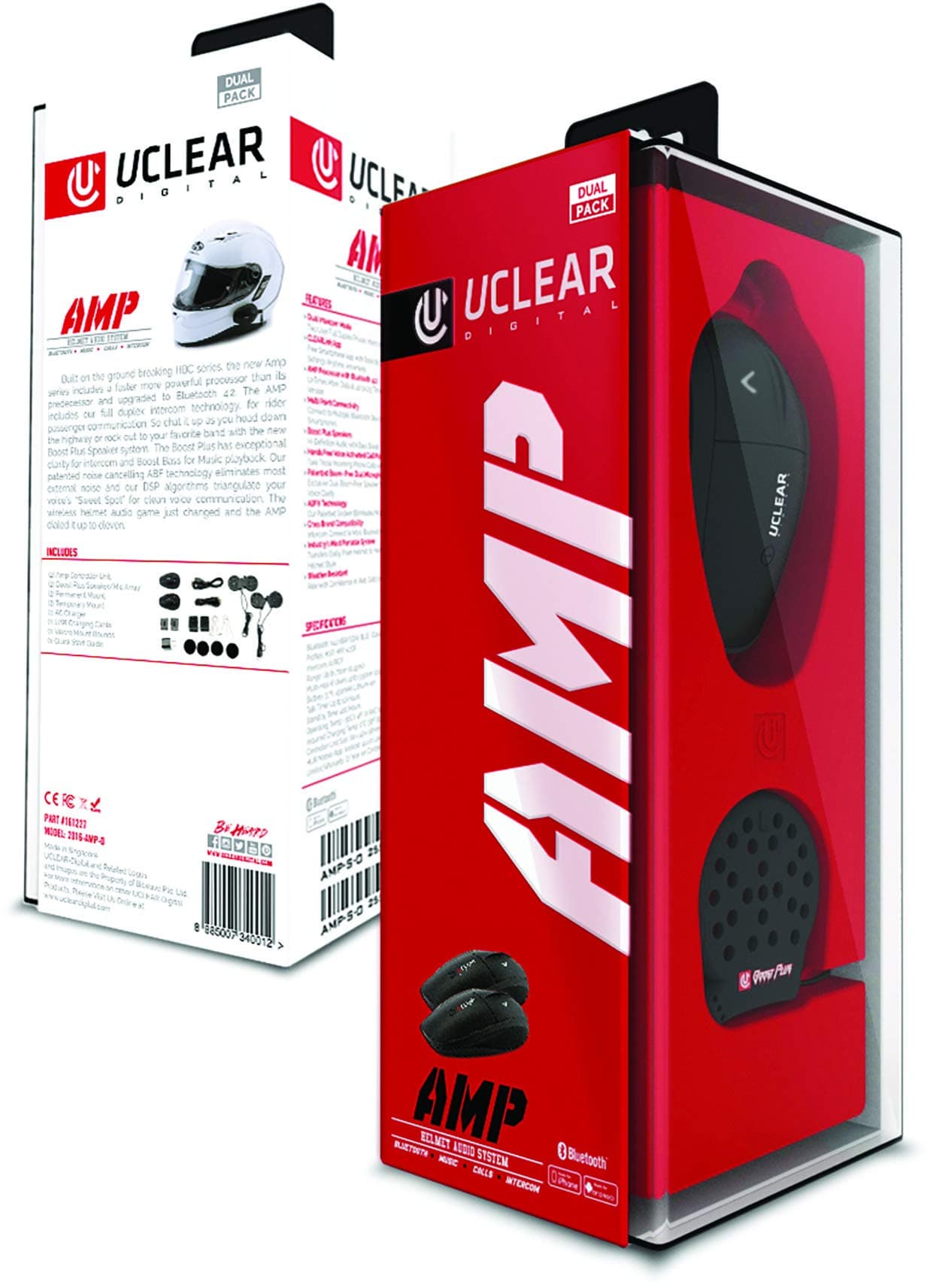 UClear AMP Helmet Audio System - Dual