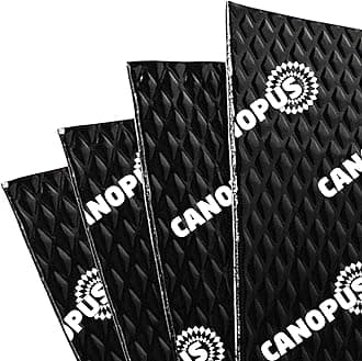 CANOPUS Professional Car Sound Deadening Mat 80 mil Total 5 sqft, Butyl Sound Deadener Mat with Self Adhesive, Noise Dampening for Car Trunk, Door, Floor and Ceiling, Black
