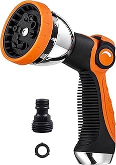 REDESS Garden Hose Spray Nozzle,10 Hose Metal Duty Watering Patterns Thumb Control On Off Valve, High Pressure Nozzle Sprayer for Plants, Car Wash,Cleaning,Showering Pets