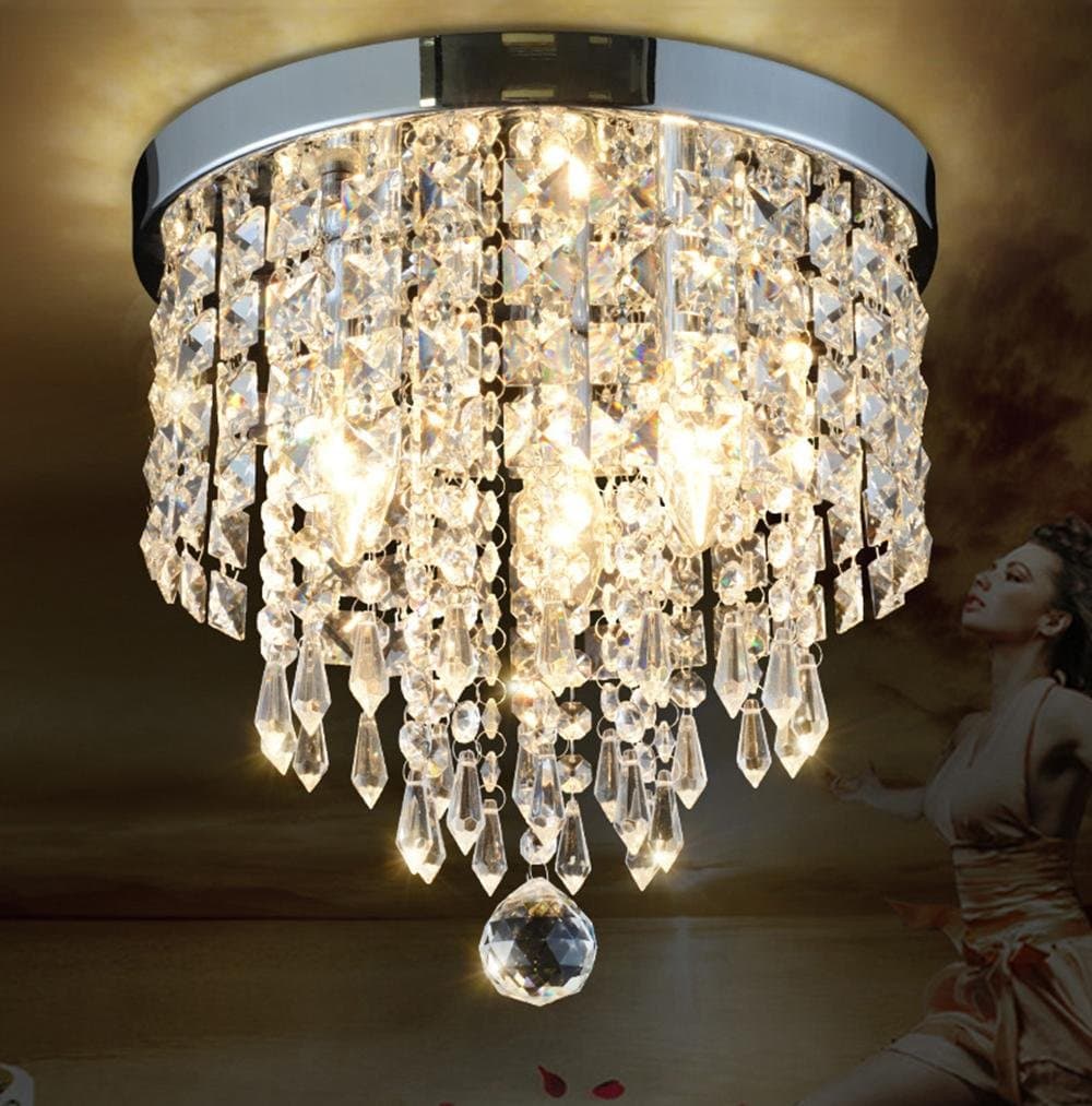 Ceiling Light,AC110-240V 1*E14 Led Crystal Ceiling lamp/Dining Room Modern Porch Corridor European Style Pendant Lights, 25CM [Energy Class A++]