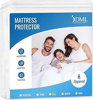 DMI Waterproof Mattress Protector, Mattress Pad, Waterproof Mattress Cover, Bed Pad and Bed Cover, Contoured Fitted Sheet, Twin (Pack of 24), White