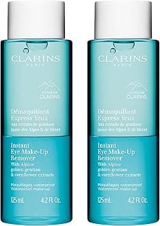 Clarins Instant Eye Make-Up Remover | Bi-Phase Remover For Heavy and Waterproof Eye Make-Up | Cleanses, Softens, Hydrates | Conditions Lashes | Ophthalmologist Tested | All Skin Types | 4.2 Ounces
