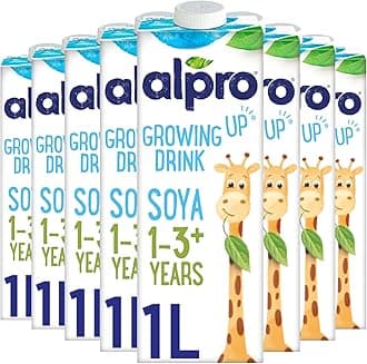 Growing Up 1-3+ Soya Drink Gluten Free Plant-Based with Calcium Pack of 8 x 1L