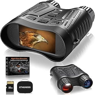 GTHUNDER Night Vision Goggles Binoculars with Remote Monitor on App | Crystal Clear 4K UHD Video & 52MP Full Color Photos on 4" HD Screen |10X Zoom Ideal for Camping Hunting & Wildlife Observation