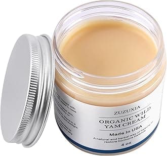 Wild Yam Cream for Hormone Balance, 4 OZ Organic Wild Yam Cream for Women Menopause Relief Hot Flashes Night Sweat Improve Mood, Unscented Hypoallergenic Wild Yam Cream Balm for All Skin Type