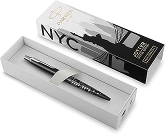 Parker Jotter Ballpoint Pen | Special Edition | NYC Black CT | Medium Point with Blue Ink | Gift Box