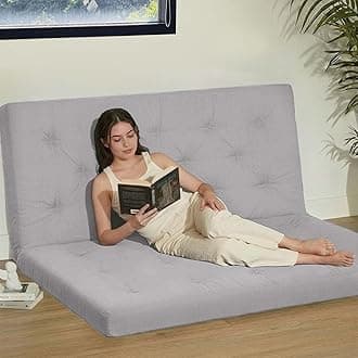 ZonLi Japanese Floor Futon Mattress Full Size 75"x 54", 100% Cotton Cover 2.5" Thicken Tatami Mattress, Foldable Sleeping Pad, Portable Dormitory Tatami Mat, Roll Up Floor Lounger Bed for Adult