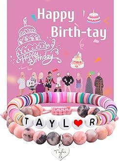 Taylor Birthday Gifts Bracelets, Taylor Merch, Bracelet and Birthday Card are the Best Birthday Gifts for Girls, Women, wife, Daughter, Granddaughter, Bestie, Siste