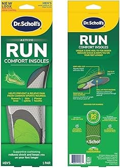 Dr. Scholl's Athletic Series Running Insoles for Men, Large, 1 Pair, Size 10.5-14