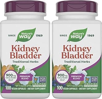 Nature's Way Kidney Bladder, Traditional Herbs Supplement, 900mg Per Serving, 100 Vegan Capsules (Pack of 2)
