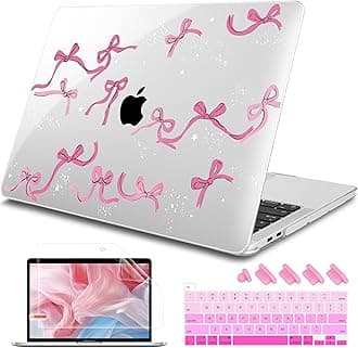 Tuiklol Case for 2022 MacBook Pro 13 Inch M2 Clip, 2021 2020 Release M1 A2338 A2289 A2251, Hard Shell Case for MacBook Pro 13.3" with Touch Bar Fits Touch ID and Retina Display, Bowknot