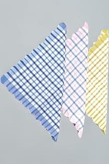 ANVIK Women/Lady Cotton Blend Check Pattern Handkerchief .Hanky for Kids Boys Girls for School (Multicolour) Pack of 12