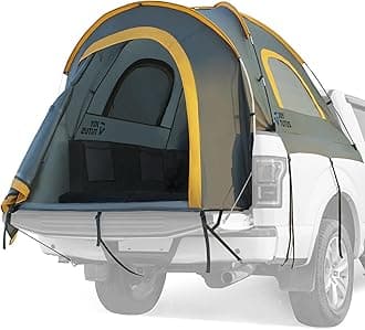 Pickup Truck Tent, Waterproof PU2000mm Double Layer for 2 Person, Portable Truck Bed Tent, 5.5'-6' Camping Preferred