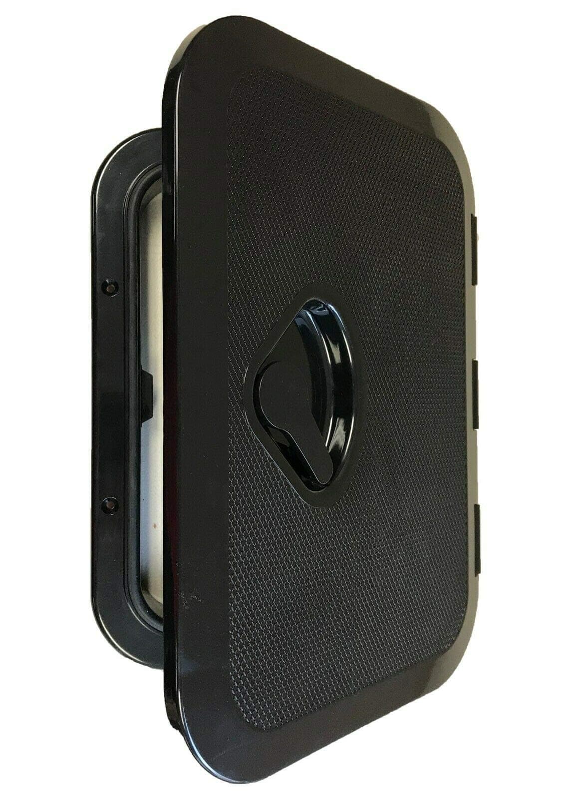 SEAFLO Marine Boat Deck Rectangular Access Hatch - White/Black, Lock and Key/Regular