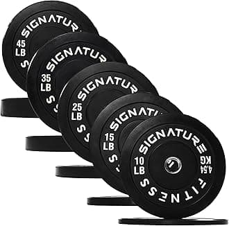 Fitvids 2" Olympic Bumper Weight Plates Set for Strength Training & Weightlifting â€“ Set: 260 lbs (2x 10/15/25/35/45 Pairs) â€“ Black