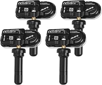 TPMS Sensor, 4-Pack Tire Pressure Monitoring Sensor Compatible with Dodge RAM 1500 2500 3500 4500, Jeep Cherokee Replaces 68249197AA 68157568AA 433mhz