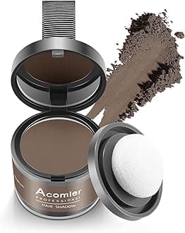 Acomler Instantly Root Cover Up Hairline Shadow Powder,Root Touch Up Hair Powder,Medium Brown for Thinning Hair, Grey Hair Coverage Hair Powder for Women,Beard Line,Bald Spots (Medium Brown)