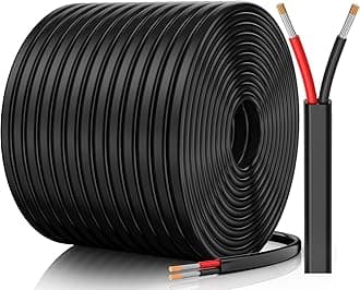 14 Gauge Wire, 14 AWG 2 Conductor Electrical Wire, Flexible/Oxygen-Free Tinned Copper/Stranded PVC 14/2 Cord for Automotive, Marine, LED Strips, Solar, RV, Lighting (200FT)