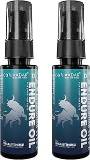 AADAR En-dure Oil | Ayurvedic Massage Oil for Men | Made with Ayurvedic Vedic Pak Vidhi, Shilajit & Musli - 30 ml (Pack of 2)