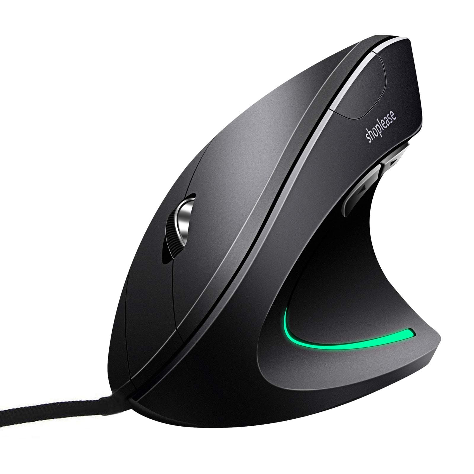 Wired Vertical Mouse, Optical Ergonomic Mouse with 4 Adjustable 800/1200/2000/3200, 5 Buttons USB Computer Mouse, Better for Large and Medium Sized Hands