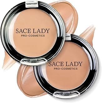 2 Colors Full Coverage Concealer Cream Makeup Set, Waterproof Matte Smooth Concealer Corrector Long Lasting for Dark Spot Under Eye Circles Cover, 2×6g/0.2Oz