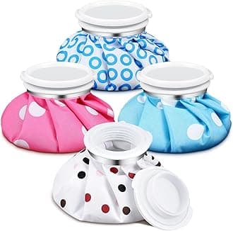 Honoson 4 Pack Reusable Ice Pack and Hot Water Bag for Adults for Hot & Cold No-Leak Elastic Breathable Ice Bag(Stylish Style)