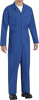 Men's Twill Action Back Coverall, Electric Blue, 46 Long