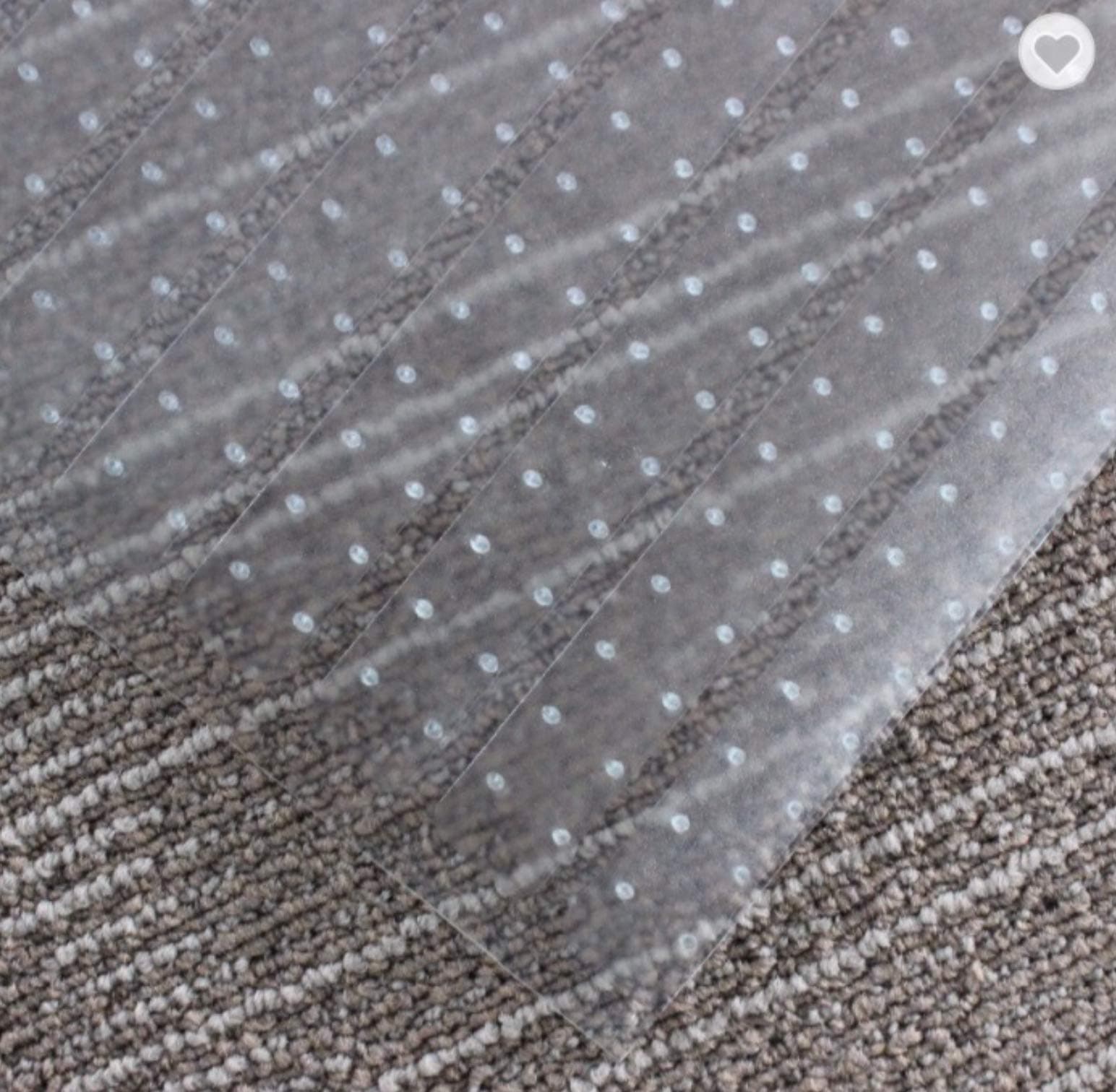 Clear Plastic Runner Rug and Carpet Protector mat Multi-Grip (24" in x 27" in)