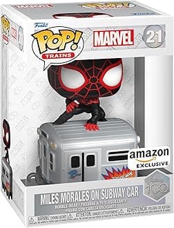 Funko Pop! Trains: Disney 100 - Miles Morales - Spider-man - Amazon Exclusive - Collectable Vinyl Figure - Gift Idea - Official Merchandise - Toys for Kids & Adults - Movies Fans