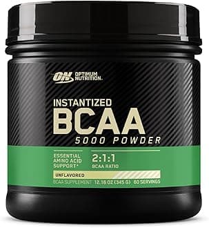 (ON) Instantized BCAA Powder, Unflavored, Keto Friendly Branched Chain Essential Amino Acids Powder, 345 Grams, 60 Servings