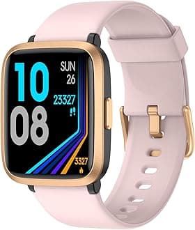 POIUZET Fitness Tracker, Fitness Watch with Blood Oxygen, Blood Pressure & Heart Rate Monitor, Steps Calories Counter, Sleep Monitor, Pedometer 50 Meters Waterproof, Smart Watch for Android iPhones