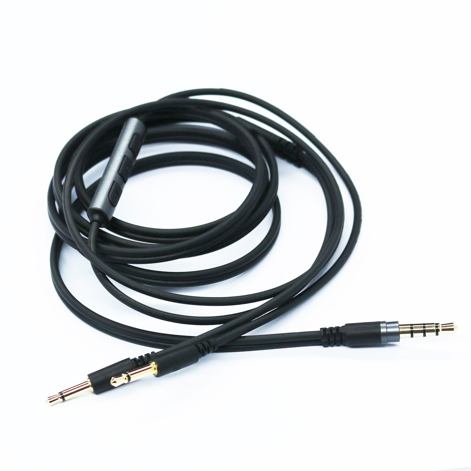 Black replacement Cable Remote volume & Microphone For apple iphone itouch ipad Samsung and some Android phone to B&W Bowers & Wilkins P3 headphone