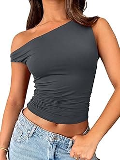 Women's Off The Shoulder Tank Top, Sleeveless Stretchy Going Out Crop Top, Y2K Fashion T-Shirt for Summer