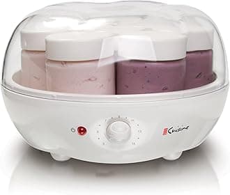 Euro Cuisine YM100 Automatic Yogurt Maker, White