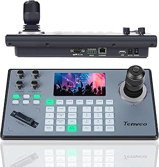 - Tenveo NDI PTZ Camera Joystick Controller, 5'' LCD Screen Real-time Preview 4D Joystick Controller, NDI License Included, Support NDI PoE VISCA Pelco-D/P RJ45 For Church Live/Events/Live Streaming