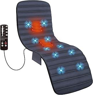 Comfier Full Body Massage Mat with Heat-Back Massage Chair Pad with 10 Vibration Motors & 2 Therapy Heating Pad with Auto Shut Off,Heated Massage Mattress Pad for Back Pain Relief