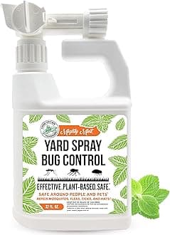 Mighty Mint Peppermint Oil Lawn & Yard Bug Control Spray – Natural Outdoor Pest Repellent for Fleas, Ticks, Mosquitoes, Ants, and More – Plant-Based, Extra-Strength Formula – 32 oz