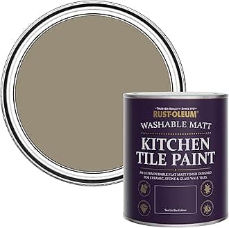 Rust-Oleum Light Brown water resistant Kitchen Tile Paint in Matt Finish - Café Luxe 750ml