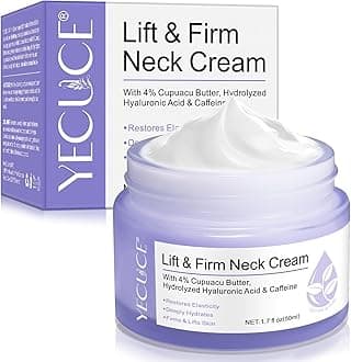 Neck Firming Cream, Natural Anti-Aging Neck Cream for Tightening Sagging Skin, Lift Neck & Decollete Cream for Reduce Wrinkles & Fine Lines, Even Skin Tone, Skin Tightening and Repair Cream, 50ML
