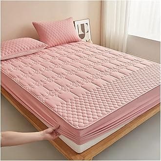 Mattress Protector Waterproof Mattress Protector, Cotton Mattress Cover, Soft Bed Cover, No Pillowcase(Pink,150x200cm(59x79 in))