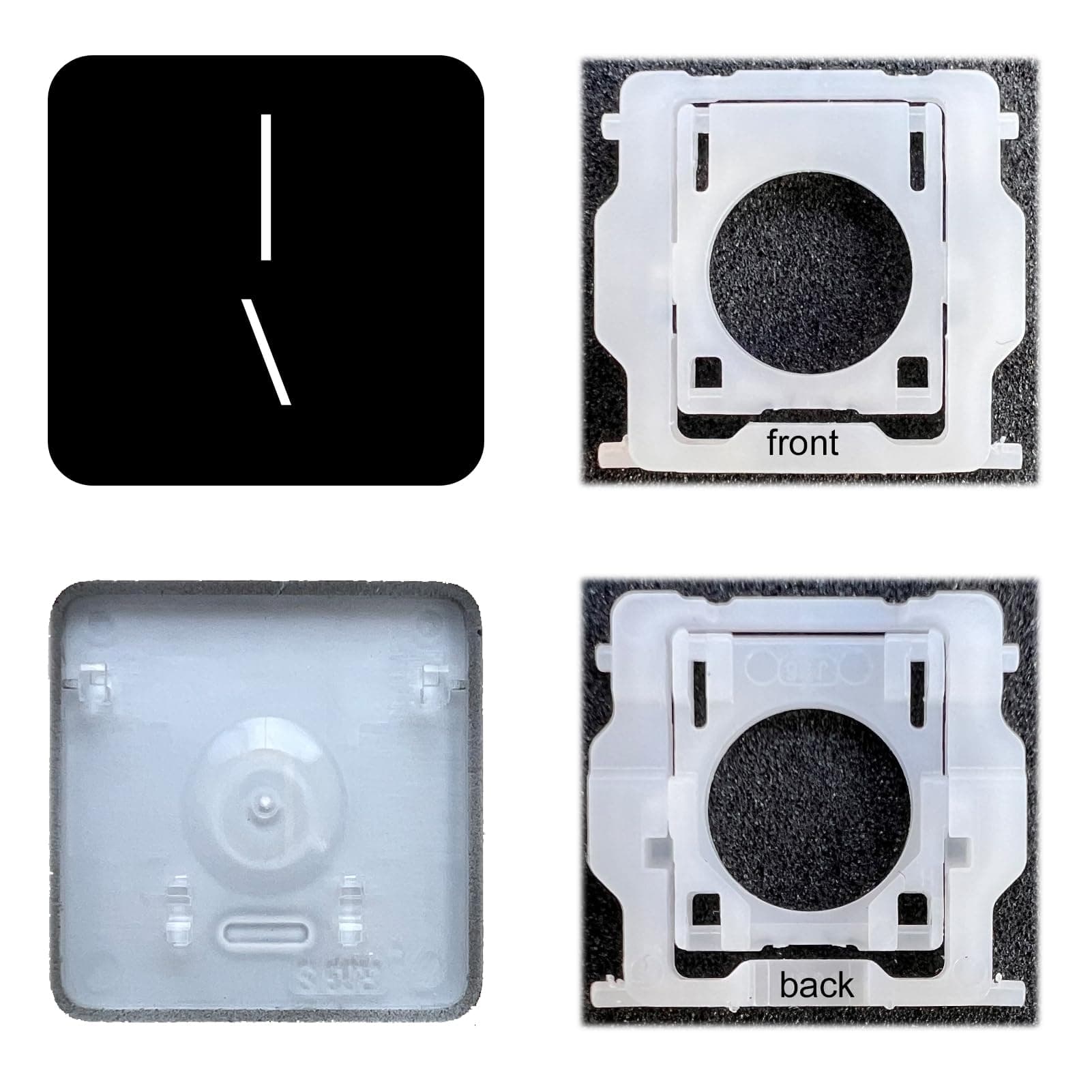 Replacement Individual Key Cap with Hinge for (M1 M2) MacBook Pro A2141 A2251 A2289 A2338 A2442 A2485 MacBook Air A2179 A2337 A2681 (Backslash/Vertical Bar Key)