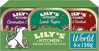 Natural Adult Dog Food Wet Trays - World Dishes Multipack - Chicken, Lamb & Beef - Complete Meal Recipes (24 Trays x 150g)