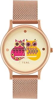 Round Dial Analog Watch for Women|Chevron Collection| Stainless Steel Strap|Gifts for Women/Girls/Ladies |Stylish Fashion Watch for Casual/Work