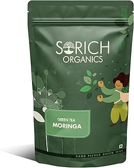 Sorich Organics Moringa Green Tea 100gm | Green Tea | Green Tea Loose Leaves | Immunity Booster | High Antioxidants | Improves Metabolism | Cold Relief