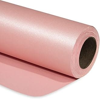 RUSPEPA Pink Gift Wrapping Paper - Solid Color Pearly Shiny Silk Paper Jumbo Roll for Valentine's Day, Wedding, Birthday, Baby Shower Girls, Bridal Shower, Easter - 30 Inch x 100 Feet